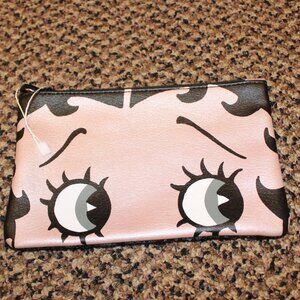 Betty Boop x IPSY Makeup Bag Zip Top Sequin Back Cosmetics Holder Pencil Pouch